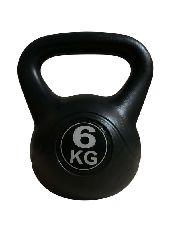Zwarte kettlebell van 6 kg